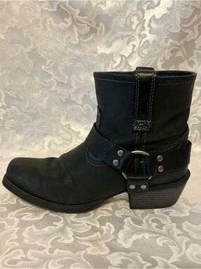 Justin Lady’s Ankle Boots, L9759, Jungle Black, Mat Finish, Solid Leather, 10B
